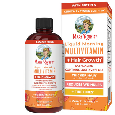 LIQUID MORNING MULTIVITAMIN + HAIR GROWTH PEACH MANGO